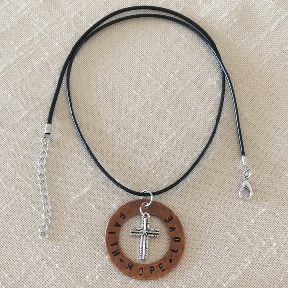 HAND CRAFTED Copper Necklace Artisan Hand Stamped Hammered New - Picture 6 of 6